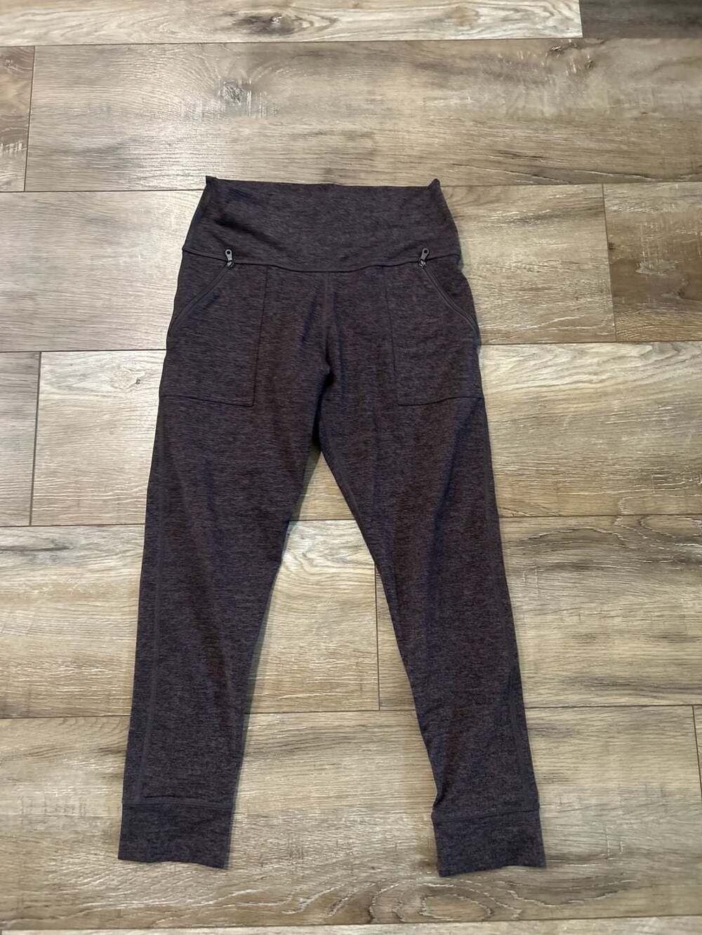 Offline by Aerie Hi-Rise Legging with Zippers Heathered Dark Purple Size L
